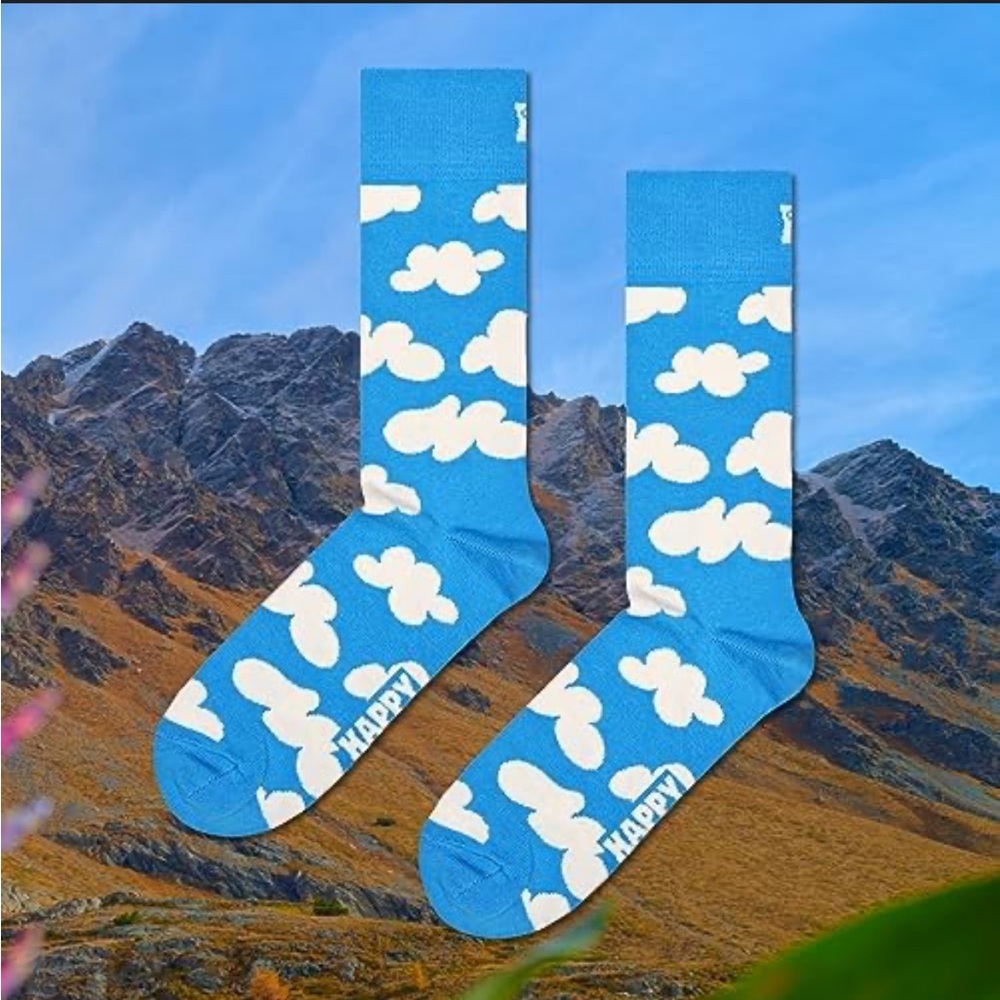 HAPPY SOCKS
Mens Light Blue Cloudy Stretch-cotton Blend NEW 🔥No offers Item🔥